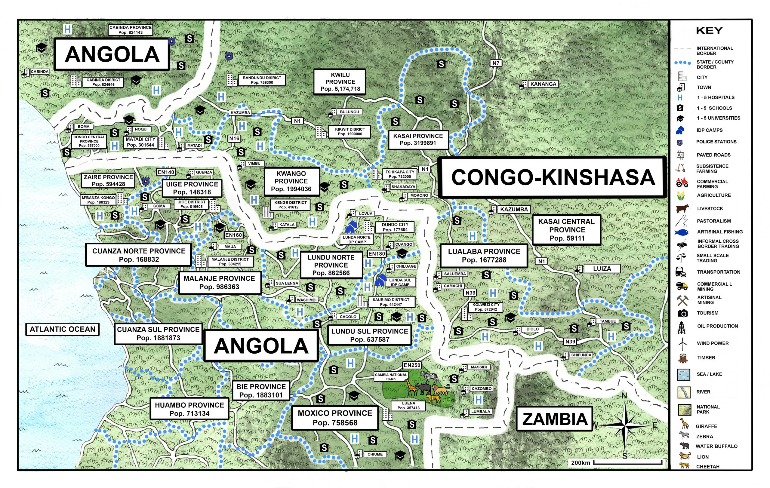 ANGOLA - CONGO KINSHASA_illustration
