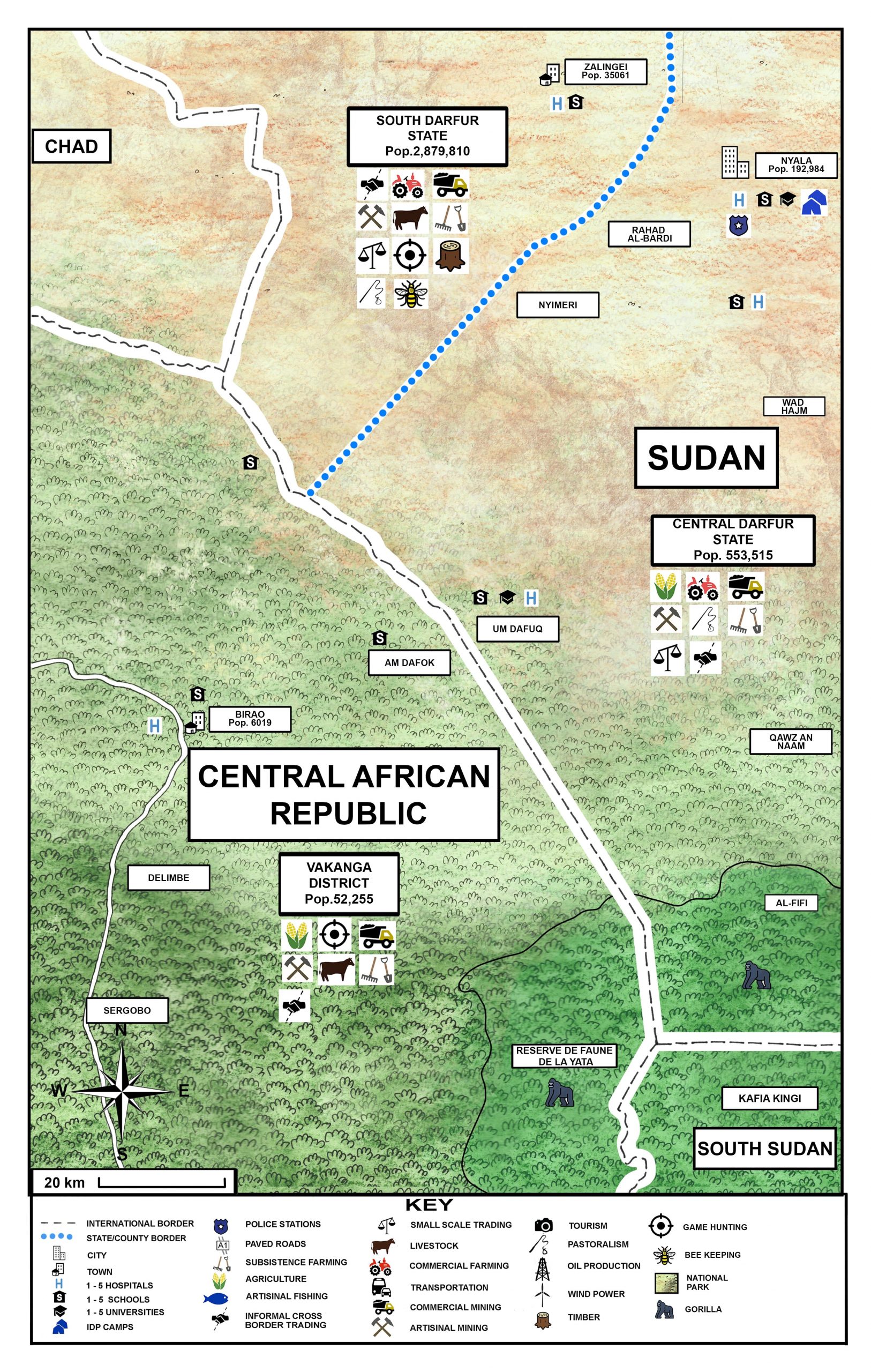 CENTRAL AFRICAN REPUBLIC - SUDAN_illustration