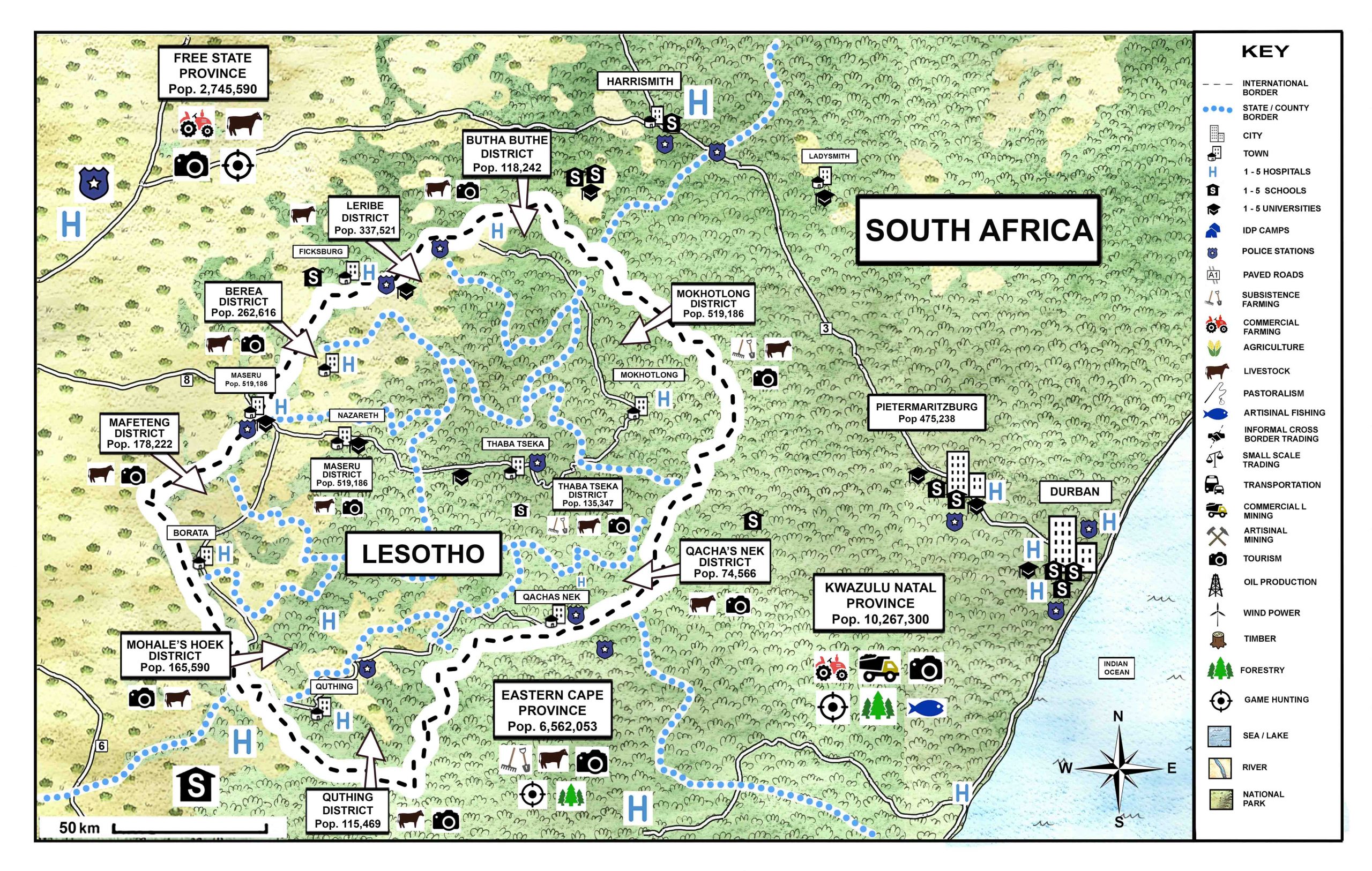 LESOTHO - SOUTH AFRICA_illustration